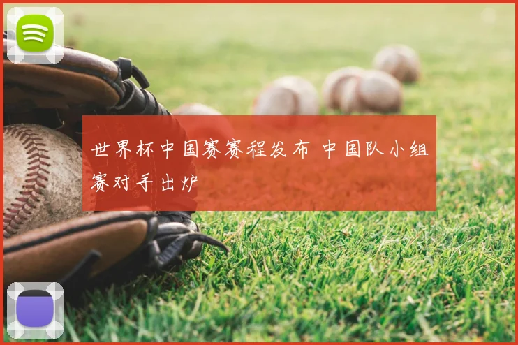 世界杯中国赛赛程发布 中国队小组赛对手出炉