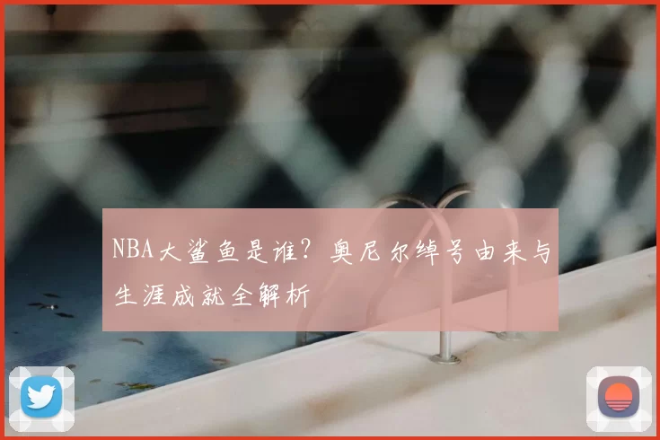 NBA大鲨鱼是谁？奥尼尔绰号由来与生涯成就全解析